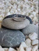 Taç Model Minimalist Taşlı Model Ayarlanabilir Silver Renk Çelik Yüzük - 1