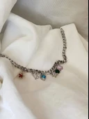 Renkli Baget Gurmet Model Silver Renk Çelik Bileklik thumbnail 1