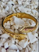 Çapraz Gold Molted Kelepçe Çelik Bileklik thumbnail 1