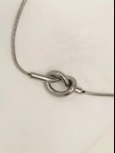 Düğüm Model Silver Renk Bileklik - 3
