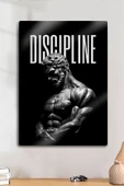 Metal Baskı - Discipline, Heykel, Motivasyon Fitness, Disiplin Dekoratif Tablo - 1