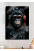 Maymun Stilist Monkey - Dekoratif Metal Tablo - 1