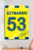 Metal Baskı - İmzalı Szymanski, Sarı Lacivert Taraftar, Dekoratif Tablo - 1