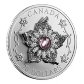 AgaKulche Maple Leaf Broş Gümüş Sikke Coin - 3