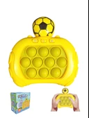 Popit Makinesi Işıklı Oyun Fast Push Pilli Fidget Kabarcık - Futbol Sarı - 1