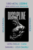 Metal Baskı - Discipline, Heykel, Motivasyon Fitness, Disiplin Dekoratif Tablo - 2