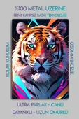Metal Parlak Baskı - Tiger, Kaplan Dekoratif Tablo - 2