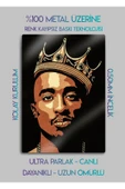 2Pac Shakur Rap - Parlak Metal Baskı Tablo thumbnail 2