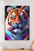 Metal Parlak Baskı - Tiger, Kaplan Dekoratif Tablo - 1