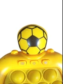 Popit Makinesi Işıklı Oyun Fast Push Pilli Fidget Kabarcık - Futbol Sarı - 2