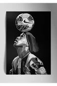 Metal Baskı Parlak Duvar Tablosu - Ronaldinho - 1