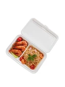 Şeker Kamışından Ekolojik 2 Bölmeli Yemek Kabı - 50 Adet - 4