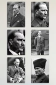Metal Baskı - Mustafa Kemal Atatürk, 6'lı Dekoratif Tablo - 2