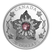 AgaKulche Maple Leaf Broş Gümüş Sikke Coin - 1