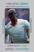Metal Levha Üzerine - İmzalı Victor Osimhen, Taraftar Futbol Tablo, Premium Baskı - 2