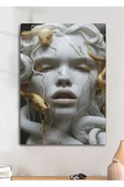 Yılanlı Kadın Dekoratif - Metal Baskı Duvar Tablosu - 1
