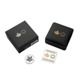 AgaKulche Maple Leaf Broş Gümüş Sikke Coin - 5