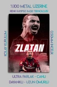 Metal Baskı, Zlatan İbrahimoviç Milan - Parlak Dekoratif Sporcu Duvar Tablosu - 2
