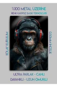 Maymun Stilist Monkey - Dekoratif Metal Tablo - 2