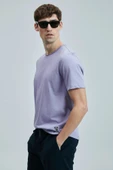 Lufian Junya Erkek Basic Tişört Lila thumbnail 5