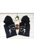 Sevgili Kombini Çift Unicex Baskılı Sweatshirt Siyah - 1