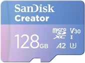 SanDisk Creator 128GB 190/90MB/s microSDXC UHS-I A2 V30 Adaptörlü Hafıza Kartı SDSQXAA-128G-IN6MS thumbnail 2