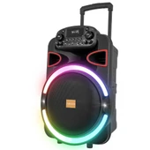 Mikado Bykalite MD-80KP 40W 7.4W 3600mAh Bataryalı Siyah 1 UHF UV Mikrofonlu USB/BT/TF/TWS/AUX 9V 2A Adaptörlü Toplantı-Parti Hop - 1