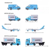 Majorette Maersk Temalı Lojistik 4'lü Koleksiyon Paketi - 4