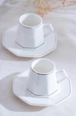 Acar Elera Silver 6 Kişilik Kahve Fincan Takımı YKG-06614 - 3