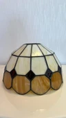 Yüceeller Tavan Vitray Eskitme Avize 25cm 10" Kahverengi - 4