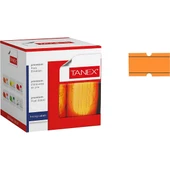 12X21 mm Tanex Çizgili Flo Turuncu Etiketi - 1