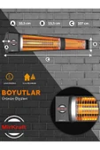MirKraft Elektrikli Quartz Isıtıcı, 2800 Watt, İki Kademe (1400+1400), SQUARE - 2