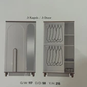 KOSOVA MDF 3 KAPILI DOLAP - 2
