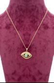 HORUS'UN GÖZÜ FİGÜRLÜ 14K RENKLİ ÇELİK KADIN KOLYE thumbnail 1