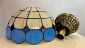 Yüceeller Tavan Vitray Eskitme Avize 30cm 12" Mavi - 2