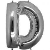 Gümüş D Folyo Balon 40 İnç 100 Cm - 1