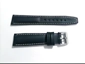 Fado Her Saate Uygun 18 MM Hakiki  Dana Derisi   ( 265) beyaz dikişli  koyu  mavi thumbnail 2