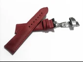 Fado Her Saate Uygun  Kelebek  Toka  22  mm   Hakiki Deri (229)  gumuş toka  kırmızı thumbnail 2