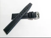 Fado Her Saate Uygun 18 MM Hakiki  Dana Derisi   ( 265) beyaz dikişli  koyu  mavi thumbnail 1