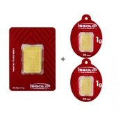 7 Gr (5+2) Külçe Altın IAR 24 Ayar thumbnail 1