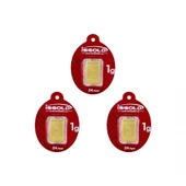 3 Adet 1 gr 24 Ayar Gram Altın thumbnail 1