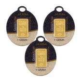 3 Adet 1 gr 24 Ayar Gram Altın thumbnail 4