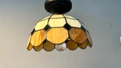 Yüceeller Tavan Vitray Avize 30cm 12" Kahverengi - 3