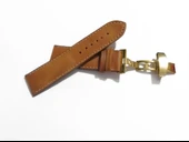 Fado Her Saate Uygun  Kelebek  Toka   24 MM    Hakiki Deri (252) SARI TOKA TABA thumbnail 1