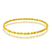 22 gr(gram) 22 Ayar İşçiliksiz Paftalı Burma Bilezik - 1