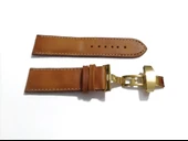 Fado Her Saate Uygun  Kelebek  Toka   24 MM    Hakiki Deri (252) SARI TOKA TABA thumbnail 2