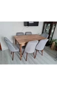 Lajibu %100 Mdf Açılabilir Masa Sandalye Takımı 6 Kişilik Yemek Masası Takımı Masa Sandalye - 1
