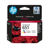 HP 651 Color Renkli Kartuş C2P11AE, Deskjet 5645, 5575, OfficeJet 202 - 2