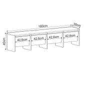 Laris 180 cm Tv Ünitesi – 4 Kapaklı, Traverten Desenli - 5