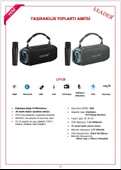 LEADER LP120 IPX5 RGB Bluetooth USB AUX FM Radyo Kablosuz Mikrofon TAŞINABİLİR TOPLANTI AMFİSİ - 2